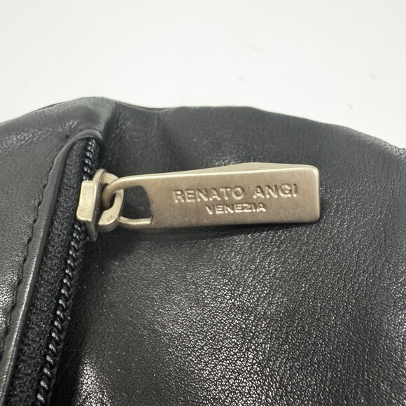 Vintage Black Leather Strap-On Mini Pouch - Picture 3 of 8